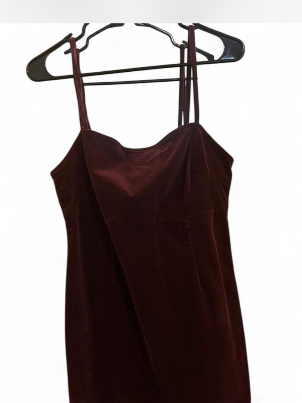 PacSun Burgundy Velvet Strap Dress with Spaghetti Straps size M